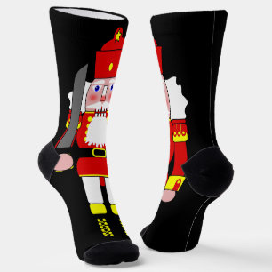 Red Nutcracker Christmas Socks