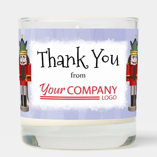 Red Nutcracker Company Logo Holiday Christmas Scented Candle