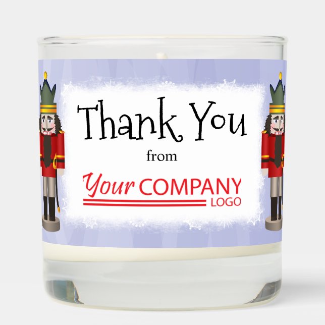 Red Nutcracker Company Logo Holiday Christmas Scented Candle (Right)