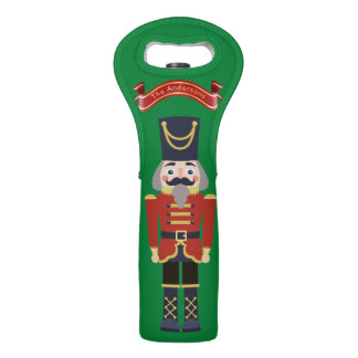 Red Nutcracker Personalize Wine Bag