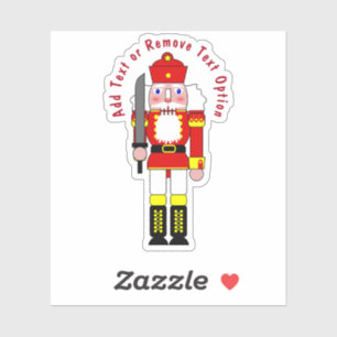 Red Nutcracker Soldier Christmas Sticker