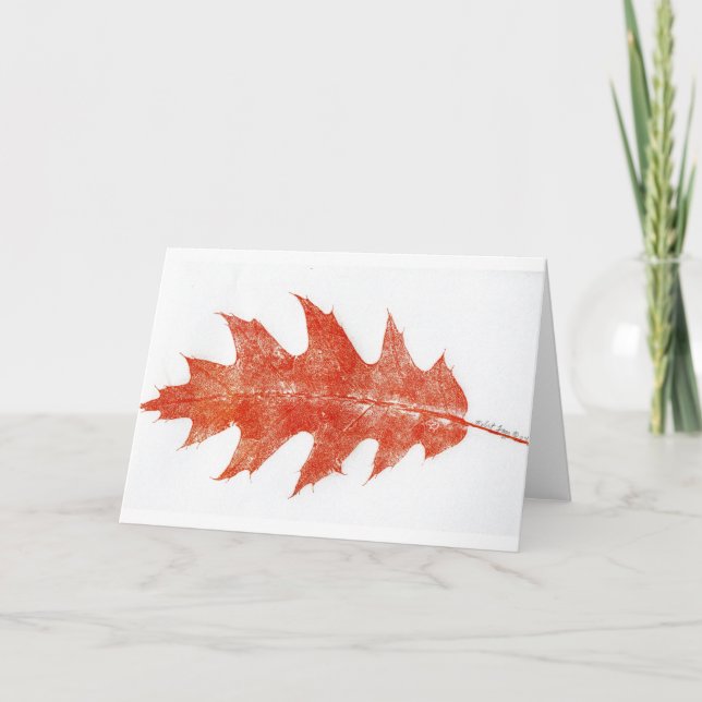 "Red Oak #2" Country Greeting Card (Front)