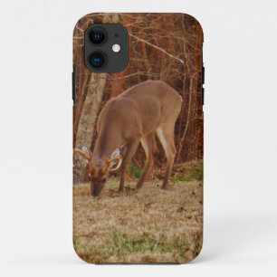 Red Oak Camouflage Stag Buck Deer Feeding iPhone 11 Case