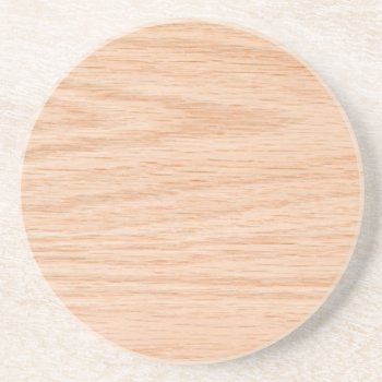 Red Oak Wood Beverage Coaster by SixCentsStudio at Zazzle