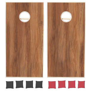 Red Oak Wood Cornhole Set