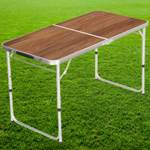 Red Oak Wood Tailgate Beer Pong Table