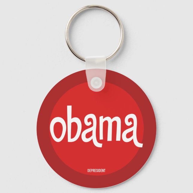 Red Obama for Peace Keychain (Front)