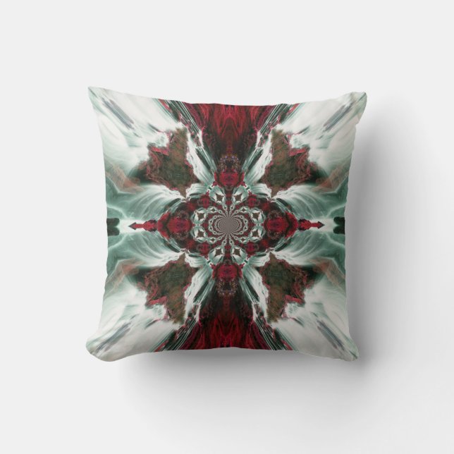 Red Ocean Cascade Pillow (Front)