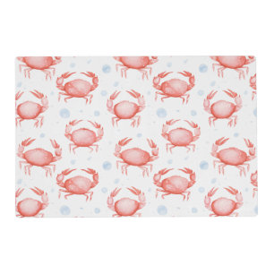 Red Ocean Crabs Placemat