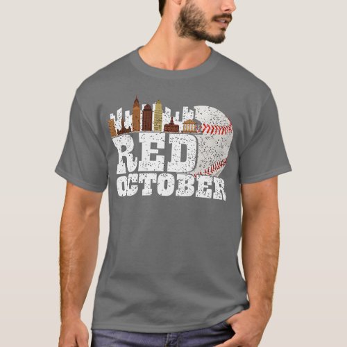 Red October Philly Philadelphia Baseball T_Shirt