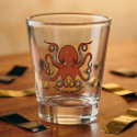Red Octopus Cartoon Pirate Party Octopus Gift