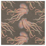 Red Octopus Fabric