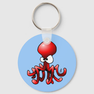 Red Octopus Keychain