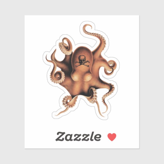 Red  octopus sticker (Sheet)