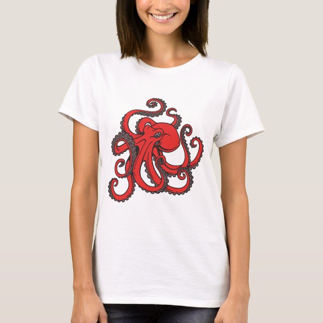 Red Octopus T-Shirt (Front)