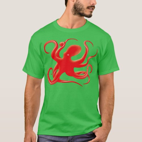 Red Octopus T_Shirt