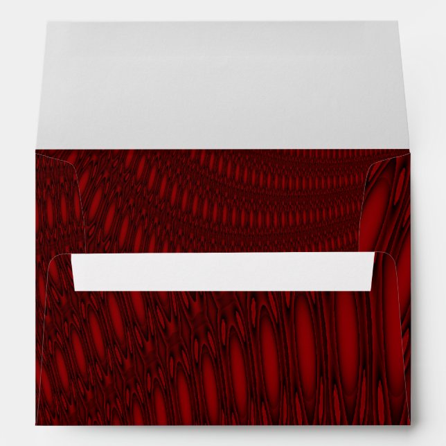 Red Octopus Tentacles Pattern Envelope (Back (Bottom))