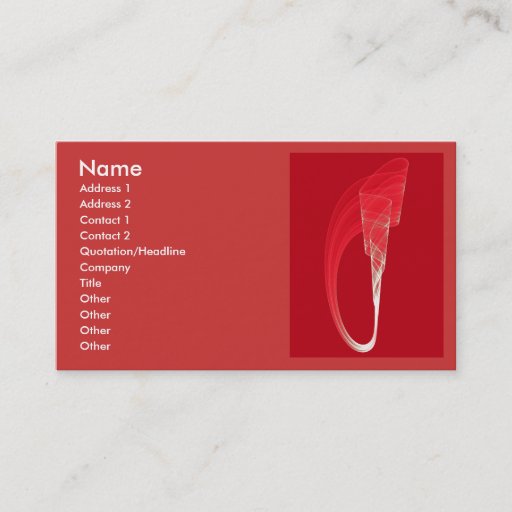 Customizable Red Offering Business Card Template
