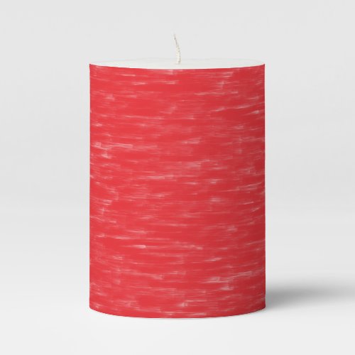 Red oil painted pillar candle