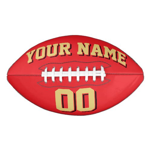 RED OLD GOLD AND BLACK Custom Football