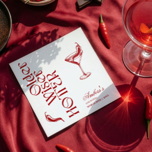 Red Older Wiser Hotter Birthday Napkins