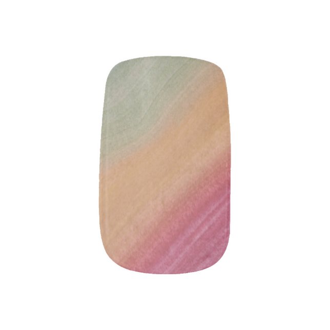 Red Ombré Brushstroke  Minx Nail Art (Left Thumb)