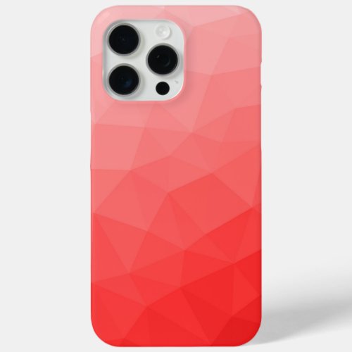 Red ombre gradient geometric mesh pattern iPhone 15 pro max case