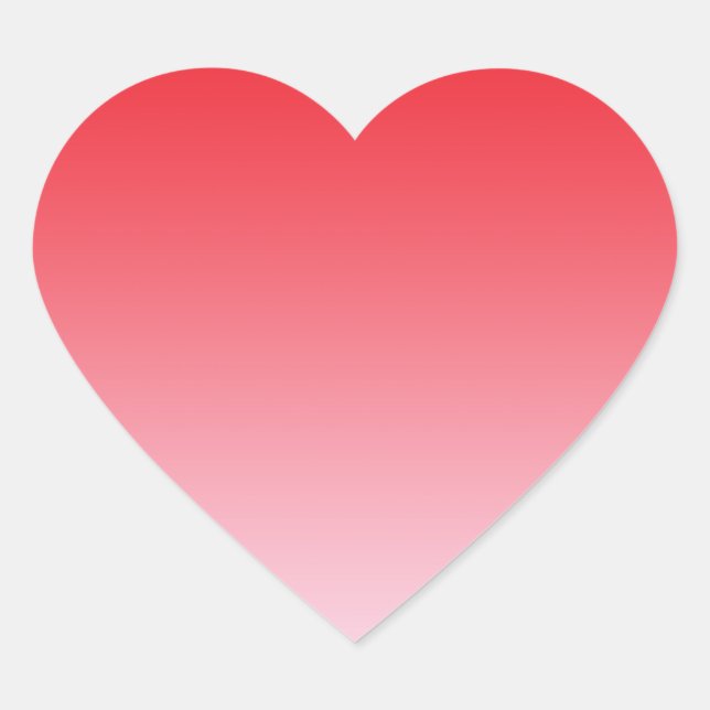 Red Ombre Heart Sticker (Front)