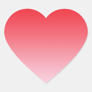 Red Ombre Heart Sticker