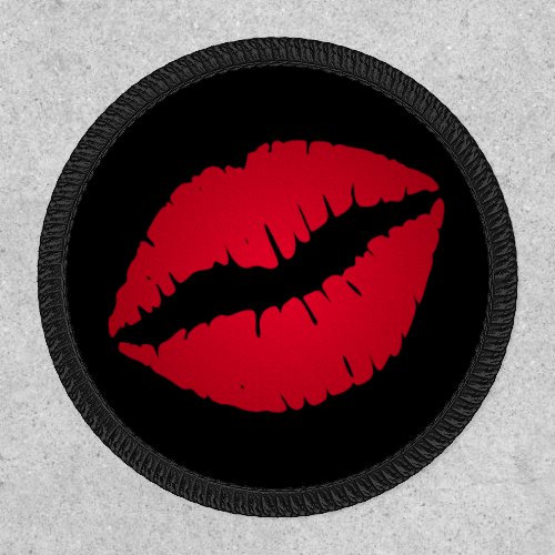 Red Ombre Lipstick Kiss Black Patch