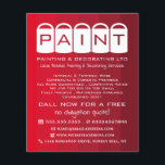 Red Ombre, Paint Buckets, Painter & Decorator Flyer<br><div class="desc">Red Ombre,  Paint Buckets,  Painter & Decorator Advertising Flyer by The Business Card Store.</div>