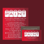 Red Ombre, Paint Buckets, Painter & Decorator Flyer<br><div class="desc">Red Ombre,  Paint Buckets,  Painter & Decorator Advertising Flyer by The Business Card Store.</div>