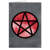 Red on Black Pentacle Card (Front)