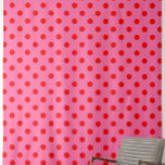 Red On Pink Polka Dots Pattern Design Fabric