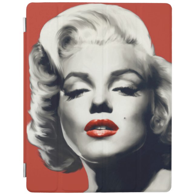 Red on Red Lips Marilyn iPad Smart Cover (Front)