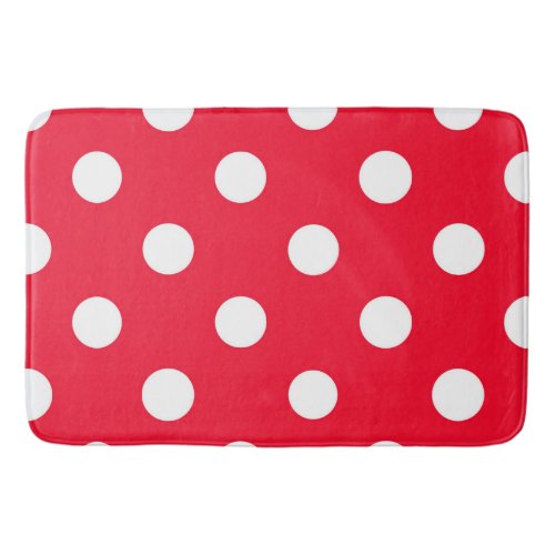 Red on Snow Bath Mat