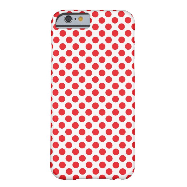 Red on White Polka Dot Case-Mate iPhone Case (Back)