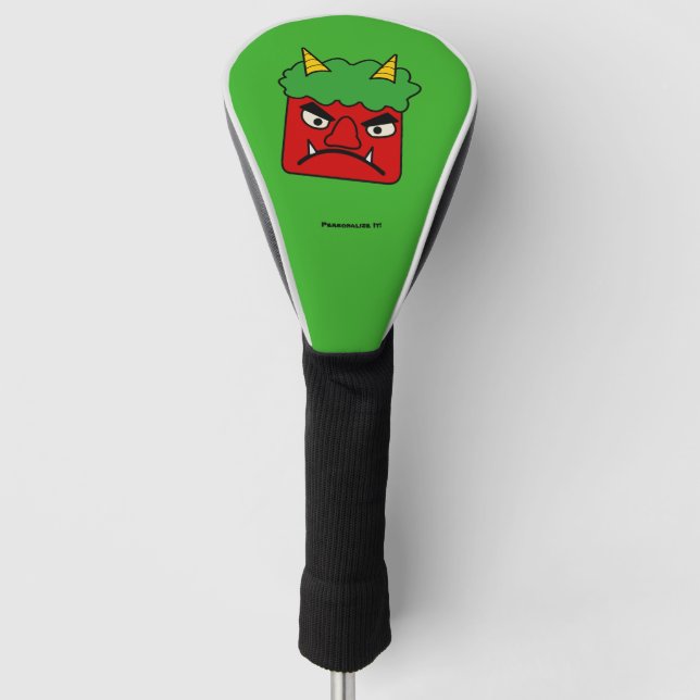 Red Oni Golf Head Cover (Front)