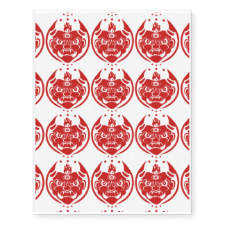 RED ONI TEMPORARY TATTOOS