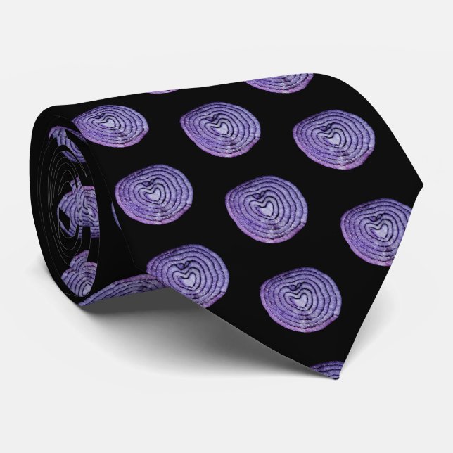 Red Onion Pattern Neck Tie (Rolled)