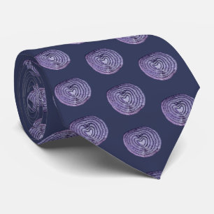 Red Onion Pattern on Deep Muted Navy Background Neck Tie