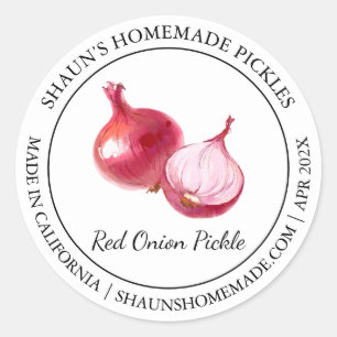 Red Onion Pickle Modern label