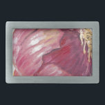 Red Onion Rectangular Belt Buckle<br><div class="desc">Red onion from an oil painting.</div>