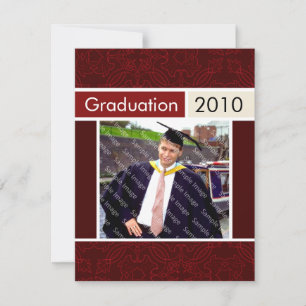 Red Open House Party Graduation Invitations