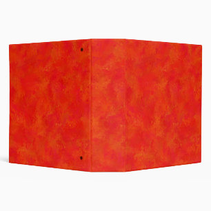 Red Orange Abstract Pattern 3 Ring Binder