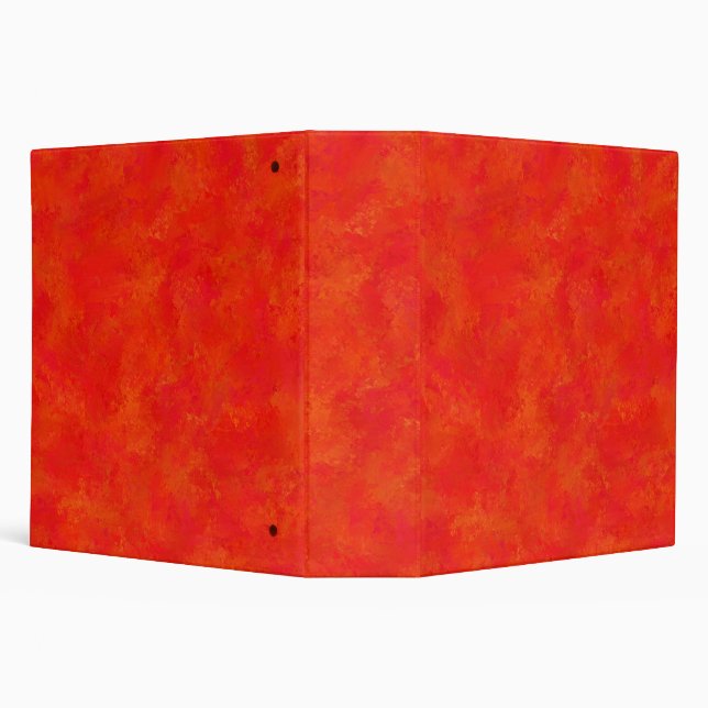 Red Orange Abstract Pattern 3 Ring Binder (Background)