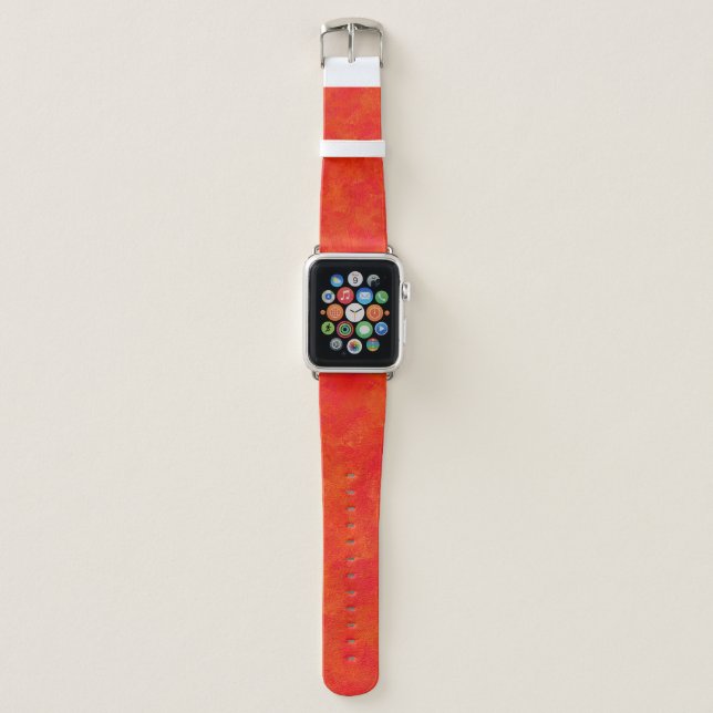 Red Orange Abstract Pattern Apple Watch Band (Front)