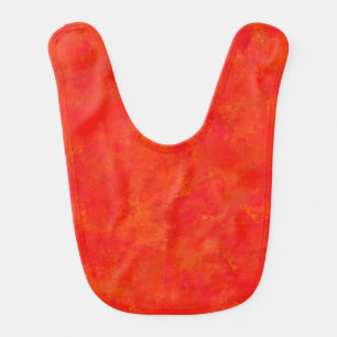 Red Orange Abstract Pattern Baby Bib