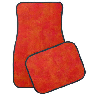 Red Orange Abstract Pattern Car Floor Mat