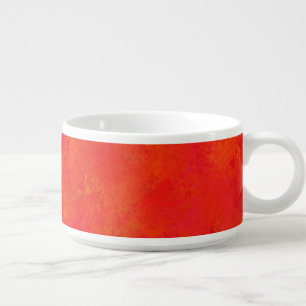Red Orange Abstract Pattern Chili Bowl